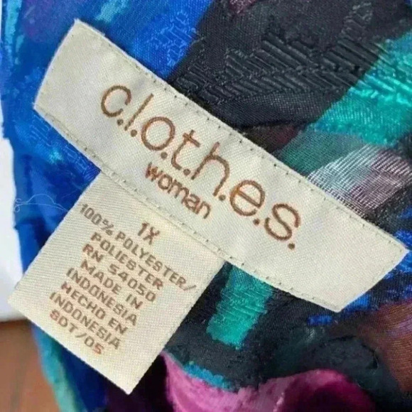 Clothes womens top size 1X multicolored Paisley - Picture 10 of 10